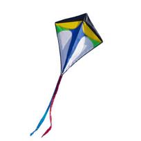 Deimantinis aitvaras Patrauklus Lengvai montuojamas Poliesterio Vaivorykštės Lauko Sportinis aitvaras Vaikams Rhombus gray