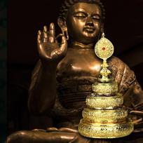 Mandala Manza Tray Table Centerpieces Buddha Offerings Buddhist Offering Tibetan Mandala Offering for Ritual Sadhana Holiday brown