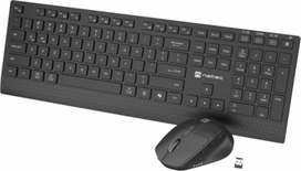 Natec Keyboard and Mouse | Stringray 2 | Keyboard and Mouse Set | Wireless | US | Black NZB-2315 | 5901969449327