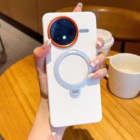 For Redmi K80 K80 Pro solid color rotating magnetic stand anti-drop and anti-fingerprint phone case For Redmi K80 Pro