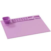 1PCS Silicone Painting Pad Brush Holder Crafts Silicone Pad Multifunctional Silicone Art Painting Art Clay Graffiti Mat Washable violetinė