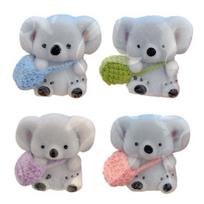 Animacinis koala spaudomas žaislas rankų darbo streso mažinimo sėdinti koala gnybiamas sensorinis žaislas vaikams paaugliams suaugusiems minkštas streso kamuoliukas gyvūnas fidget žaislas white