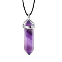 1Pc Hexagon Pillar Stone Necklace Bullet Pendant Choker Necklace Fashion Jewelry Gift