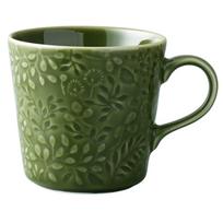 NARUMI Anna Emilia Forest Floral Cute Relief and Dishwasher Made in Gift Mug, 350cc, Green, Print, Design, Large, Microwave, Oven, Safe, Japan, Boxed, žalia