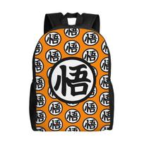 Goku Kanji Backpack for Men Women Fashion Student Work Daypack Master Roshi Kame Sennin Dragon Ball Laptop Computer Canvas Bags One Size