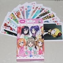 Anime Lovelive Kousaka Honoka Poker Cards Minami Kotori Cartoon Collectibles Accessories gray