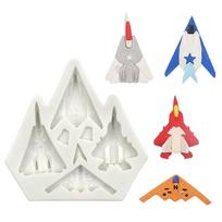 Fighter Plane Mousse Silicone Mold Fondant Cake Border Mould Chocolate Mould Cake Decor Tools Kitchen Baking Accessories 1