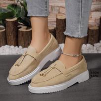2026 Women's Plus Size Coco Style Moccasin Loafers 41 chaki