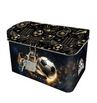 Metal Money Box For Kids With Lock, Pirate Treasure Chest For Boy, Soccer Ball