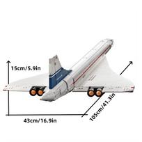2083PCS Concorde Passenger Aircraft Building Block Creative Decoration Technical Model MOC  Assembly Bricks Toys Kids Gifts no original box