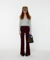 Lulu Seoul Linda Boots Cut Corduroy Pants (Wine) Wine/S