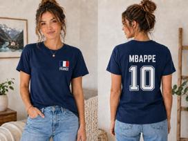 France Mbappe Number 10 Soccer Fan Shirt French Style Game Day Tee Unisex XL