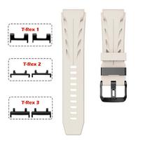 Watch Band for Amazfit T-Rex 3 2 1 Sport Strap Classic Buckle Silicone Wristband for T-Rex 3 2 1 Men Women Accessories Strap T-Rex 3 white