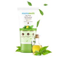 Mamaearth Tea Tree Face Wash For Oily Sensitive Skin 100ml Pack Of 1 | Acne Control Cleanser For Men Women | Oil-Free Daily Use Purifying Gel beige