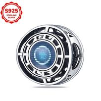 Fit Original Bracelet Bangle Marvel Lron Man Deadpool Wolverine Copper Charms Beads Pendant Diy Jewelry Gift gray