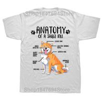 Funny Anatomy Shiba Inu Dog Lover T Shirts Graphic Cotton Streetwear Short Sleeve Birthday Gifts Summer T-shirt Mens Clothing L gray