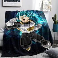 Vegeta Dragon Ball Animacinis raštas Flanelinis pledas, Aukštos kokybės Patogus visais metų laikais, Namų dekoras, Šiluma ir komfortas, Puikiai tinka dovanoms. 80cm x 120cm gray