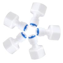 6pcs Quick Straight Connector, 1/4 Tube OD to 1/2 Female Quick Straight Push Connector Tube to Tube Fitting Kit for RO Filters Purifiers
