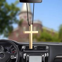 Automobilio pakabukas interjeras metalinis kryžius Jėzus krikščioniškas religinis galinio vaizdo veidrodžio ornamentas, kabantis kabantis žavus automobilio stiliaus automobiliai