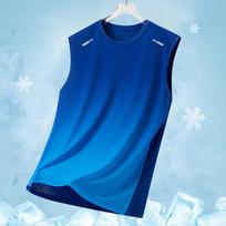 Simple Gradient Graphic Gym Tank Tops for Men Summer Fashion Fitness Sports 3D Printed Vest Loose Quick Dry Outdoor Tees Tops S