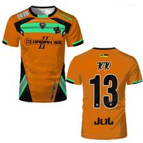 New JUL Marseille Rap All-Over Print Jersey 13 Organize Hip Hop Football T-Shirt Training Uniform Unisex Pink Streetwear XXS orange