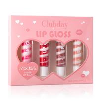 4pcs Colored water light fine flash pearlescent lip gloss set foreign trade hose moisturizing nude lip balm lip glaze 18ml*4pcs