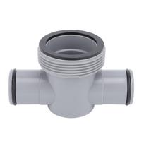 1.25 to 1.5 Inch T Joint Pool Hose Adapter PP Swimming Pool Hose T Connector for Filter Pump gray