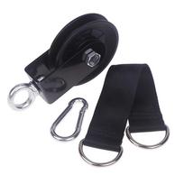 360 Degree Rotation Silent Plastic Gym Cable Pulley With Hanging Straps And Carabiner Pulley System Diy Attachment Accessories juoda