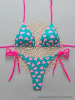 2026 Cross Bikini: Sexy Cute Beach Holiday Thong Swimsuit Extra Large gėlės