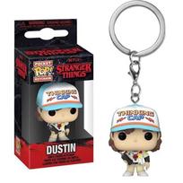 Stranger Things Dustino kišeninis Pop! Vinilinis raktų pakabukas - Mielas kolekcinis dovanų elementas Dustin-A
