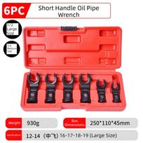 High-Quality Rotatable Tubing Wrench 6 Pcs Set Universal Head Brake Hydraulic Wrench Ratchet Mechanism Open Tubing Design