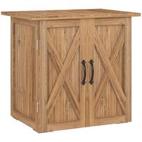 Lauko medinis sodo namelis su 2 magnetiniais durimis įrankių laikymui 77x55x72 cm Ruda 77 x 55 x 72 cm