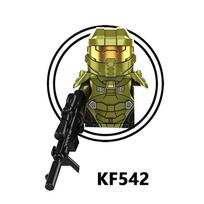 KF6043 Filmo Halo Ginkluotas Kareivis Statybiniai Blokeliai Plytos Figūrėlės Vaikų Kolekciniai Žaislai brown