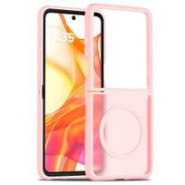MOTO Razr 2025 Folding Magnetic Case - Frosted, Semi-Transparent Skin-Feel Protection MOTO Razr 2025/Razr 60 tamsiai pilka spalva