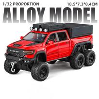 1:32 Dodge Tyrannosaurus RAM TRX Off Road SUV Pickup Truck Alloy Metal Diecast Model Car Home Trendy Ornaments Decorations Gifts raudona
