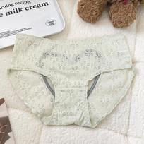 Lady Summer Pure Desire Sexy Lace To Clash Color Love Triangle Briefs One size šviesiai žalios spalvos