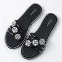 Fashion-Forward Women's Floral Flip Flops – Comfy Flat Heel, Non-Slip Sole, Faux Leather Beach SlidesSS 43 brown