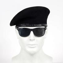 Unisex Vienspalvė beretė Vyrai Moterys Dailininkės Skrybėlės Rudens Žiema Šiltos Beretės Plokščios kepuraitės juoda