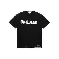 Vyriškas Alexander McQueen megztas trumpomis rankovėmis juodas 622104QPZ570901 XL black