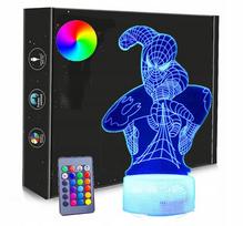 Lampka Nocna Spider-Man 3D Led Usb/Baterie + Pilot