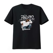 Akon Konvicted Tour Rap Y2K T Shirt Hip Hop Statement Top Women's 2026 T Shirt XXXXL black