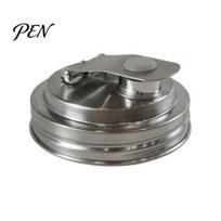 Protein Shake Jar Lids Stainless Steel Mason Lids, Leak-Proof Wide Mouth Canning with Iced Coffee Accessories Silicone Seal, Reusable Metal 1pc gray