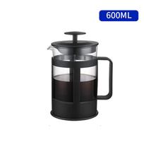 Rust-free Stainless Steel Borosilicate Glass French Press Brewing Kettle Tea Maker Coffee Pot 600ml