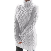 Women's Long Sweater Dresses Sexy Mini Knit Dresses Women's High Neck Plus Size Dresses S balta