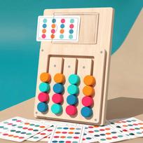 Montessori mokomieji žaislai Mediniai spalvų derinimo dėlionės Loginis žaidimas Vaikų užimta lenta Ankstyvojo ugdymo žaislas Kūdikių spalvų pažinimo žaislai