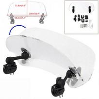 Universalus motociklų prisegamas priekinio stiklo prailginimo spoileris white