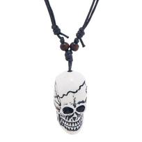 Fashion Skull Pendant Necklace Halloween Skeleton Head Goth Gothic Charm Jewlery balta