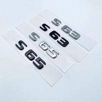 3D Letters S63 S65 V12 Biturbo V8Biturbo 4matic+ ABS Emblem for Benz W222 W223 Car Fender Trunk Logo Sticker S63 sidabras