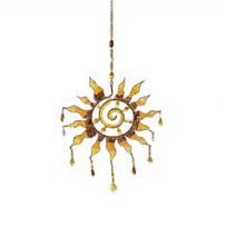 Sun Suncatcher Boho Window Hanging Ornament Acrylic Stained Glass Effect Art Sun Catcher for Indoor Outdoor Home Garden Decor S 1pc brown