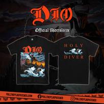Dio Holy Diver Graphic T-shirt Men Women Cotton Oversized Y2k Streetwear Short Seleeve Hip Hop Harajuku Female Male Clothing 4XL black